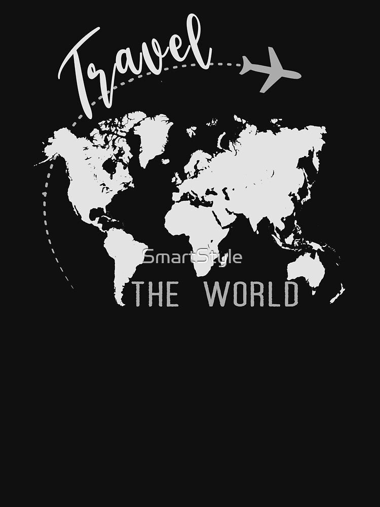 Travel The World by SmartStyle Unisex , , , Long Sleeve Tee