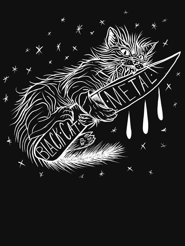Slice Responsibly by BlackCatMetal Unisex , , , Long Sleeve Tee
