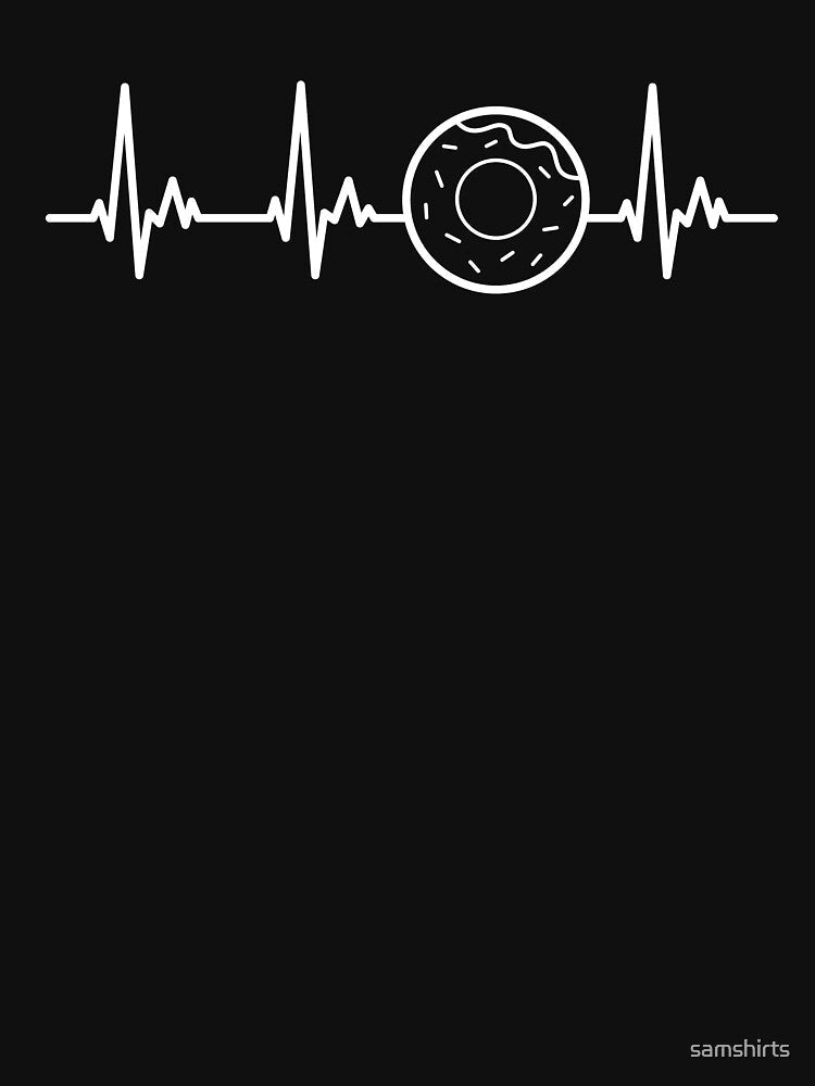 Donut Heartline Design by samshirts Unisex , , , Long Sleeve Tee
