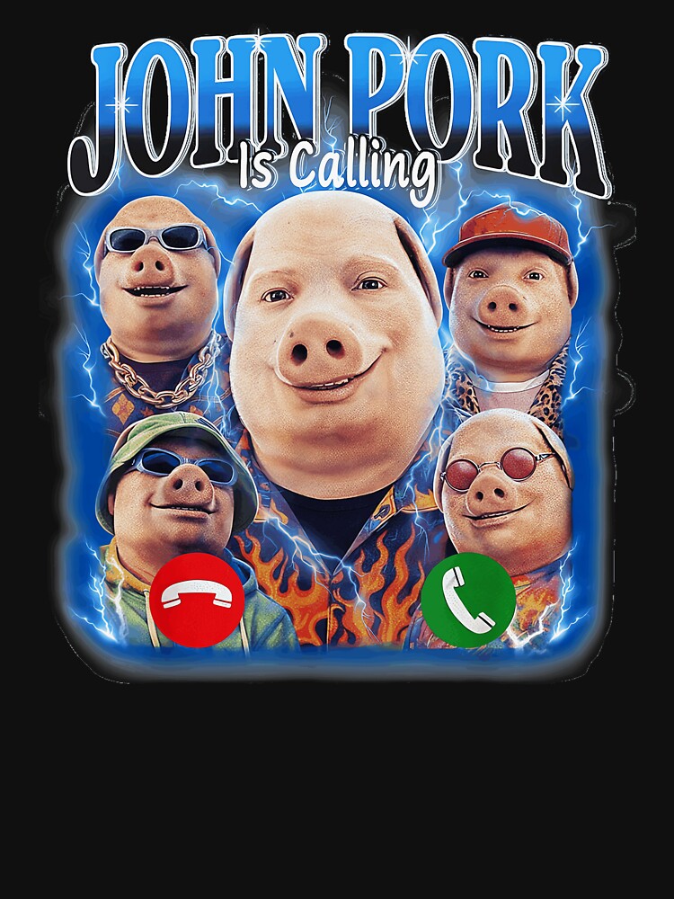 John Pork Is Calling Meme Internet Culture Viral Humor by LysiTHWIP Unisex , , , Long Sleeve Tee