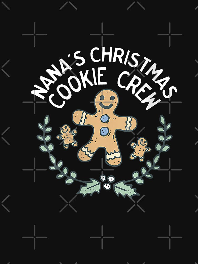 Womens Cute Nana39;s Christmas Cookie Crew for Grandchild Grandkid V-Neck by BehmeJenell