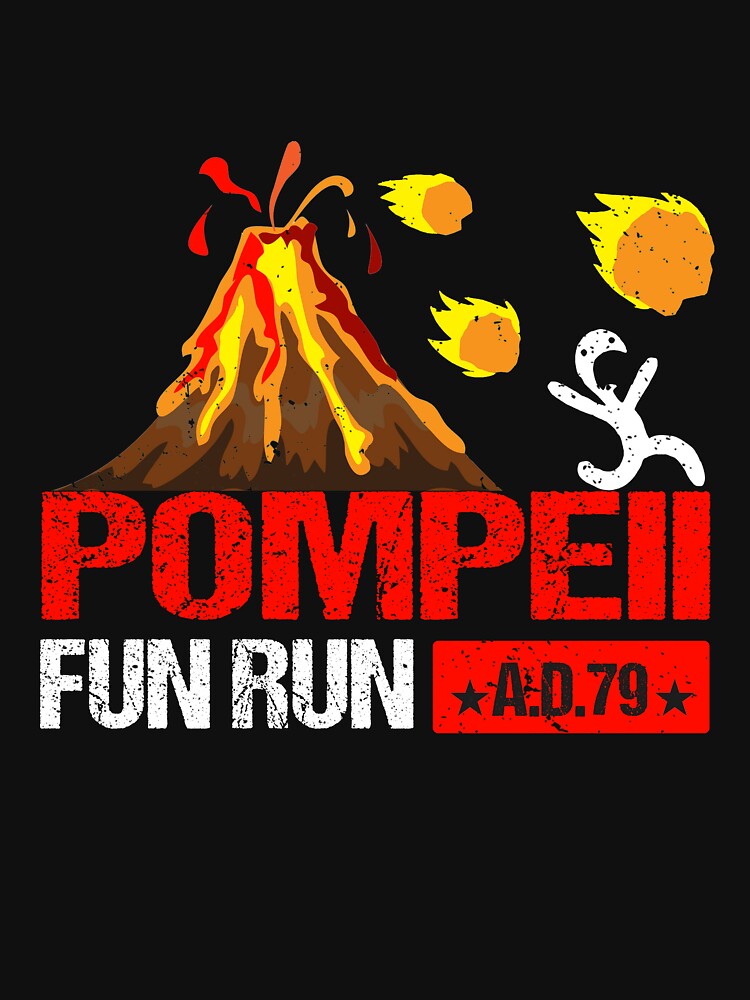 Pompeii Fun Run 79 AD Retro Vintage by thuba257 Unisex , , , Long Sleeve Tee