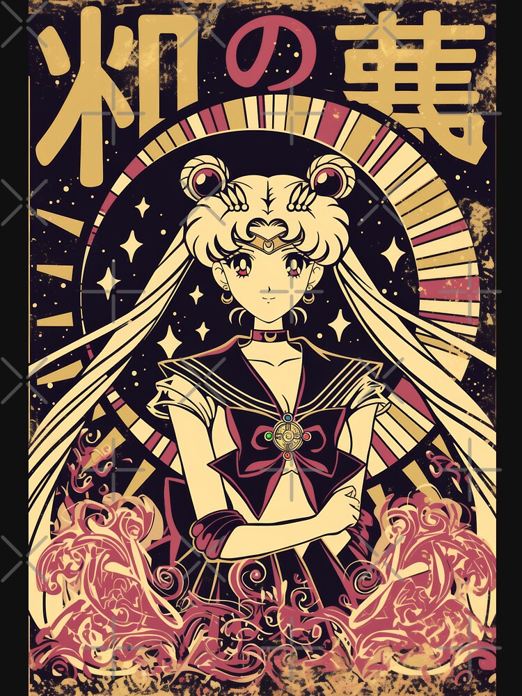 Sailor Moon Vintage Poster by AnimeArsenalPrints Unisex , , , Long Sleeve Tee