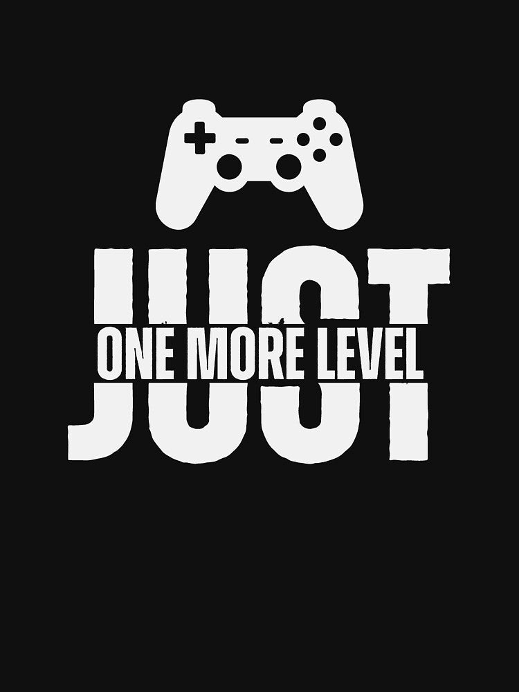 Just One More Level - Retro Gamer Controller Silhouette by Abaseen