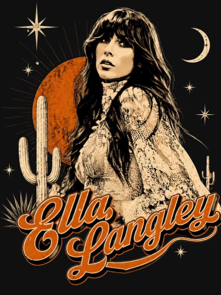 Desert Country Singer Retro Western Portrait Classic by bluither Unisex , , , Long Sleeve Tee