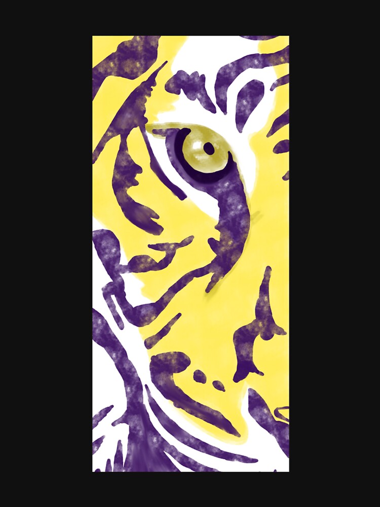Purple And Gold Watercolor Tiger Artwork Premium Scoop by kerritoniap2g Unisex , , , Long Sleeve Tee