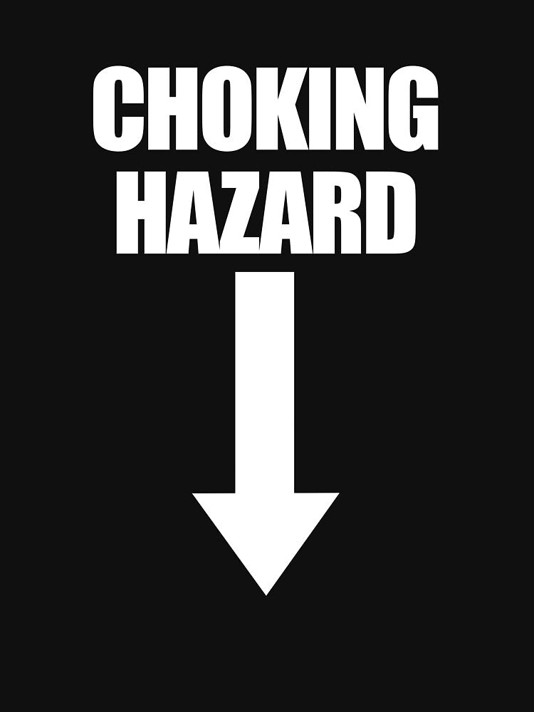 Choking Hazard Funny Adult Men's Humor Choking Hazard Gear by DynamicDesign Unisex , , , Long Sleeve Tee