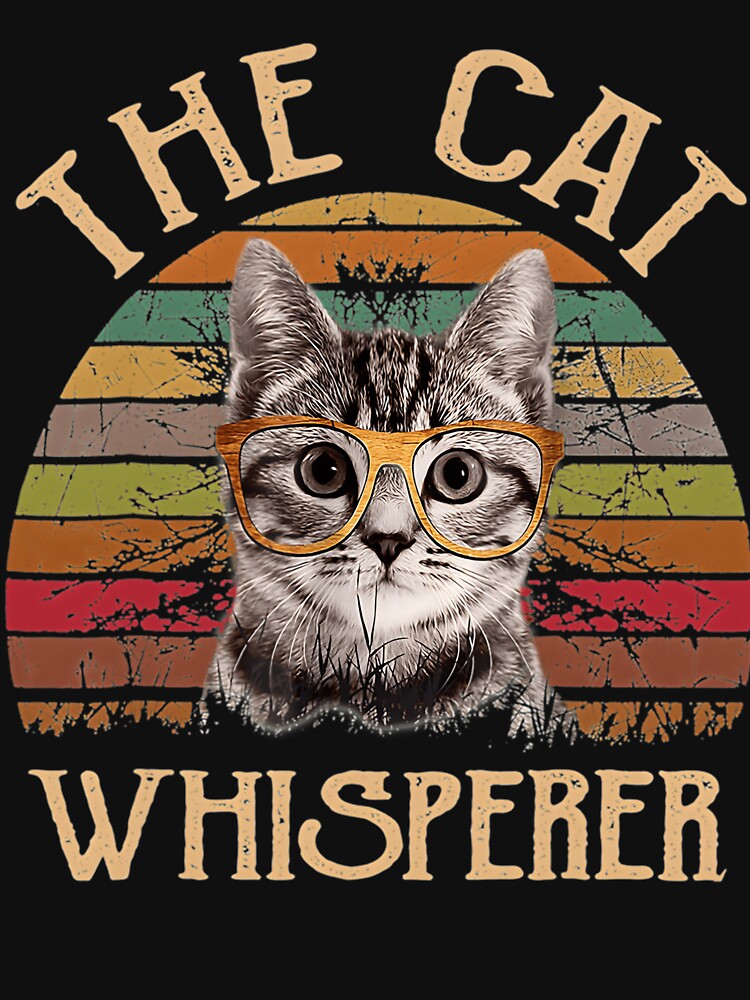 The Cat Whisperer Retro Vintage Sunset Fitted by alscbcfnzbz47 Unisex , , , Long Sleeve Tee