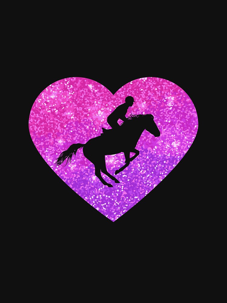 Cute Show Jumping Horse Heart Gift For Girls Teens And Women Long Sleeve by ryannokune