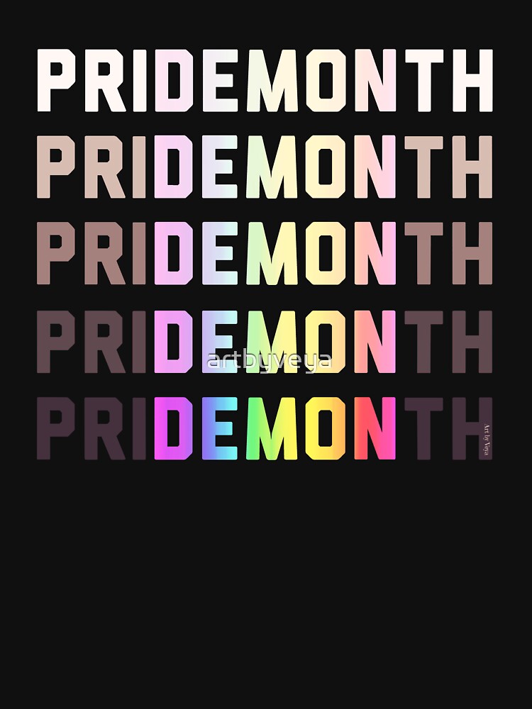 PriDEMONth rainbow vintage by Art by Veya Unisex , , , Long Sleeve Tee