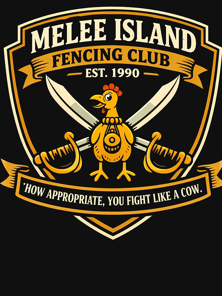Melee Island Fencing Club Varsity Crest by agearb Unisex , , , Long Sleeve Tee
