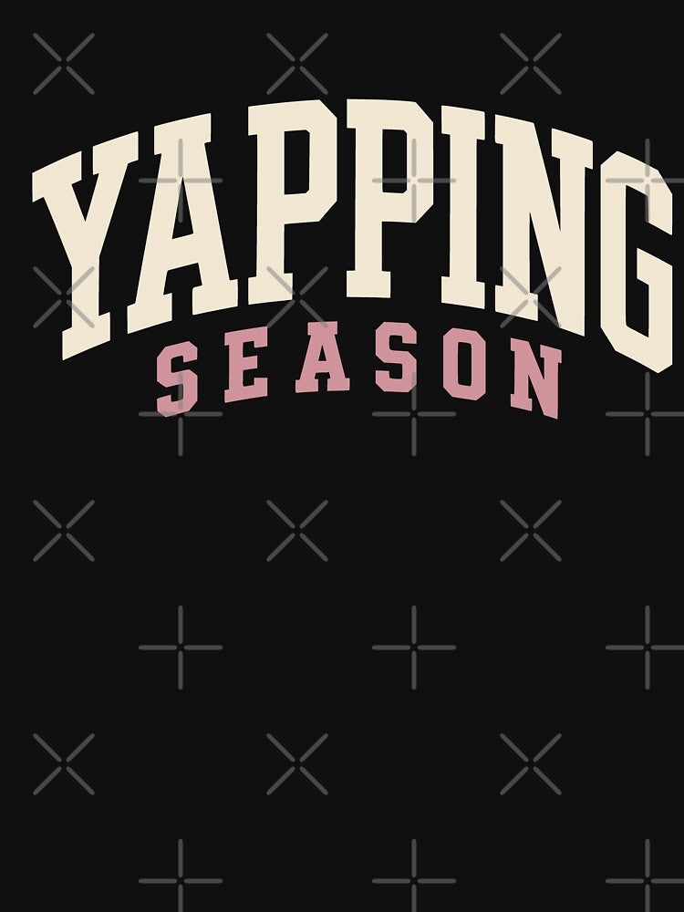 Yapping Season Funny Gen Z Slang Varsity Graphic by JackCurtis1991 Unisex , , , Long Sleeve Tee