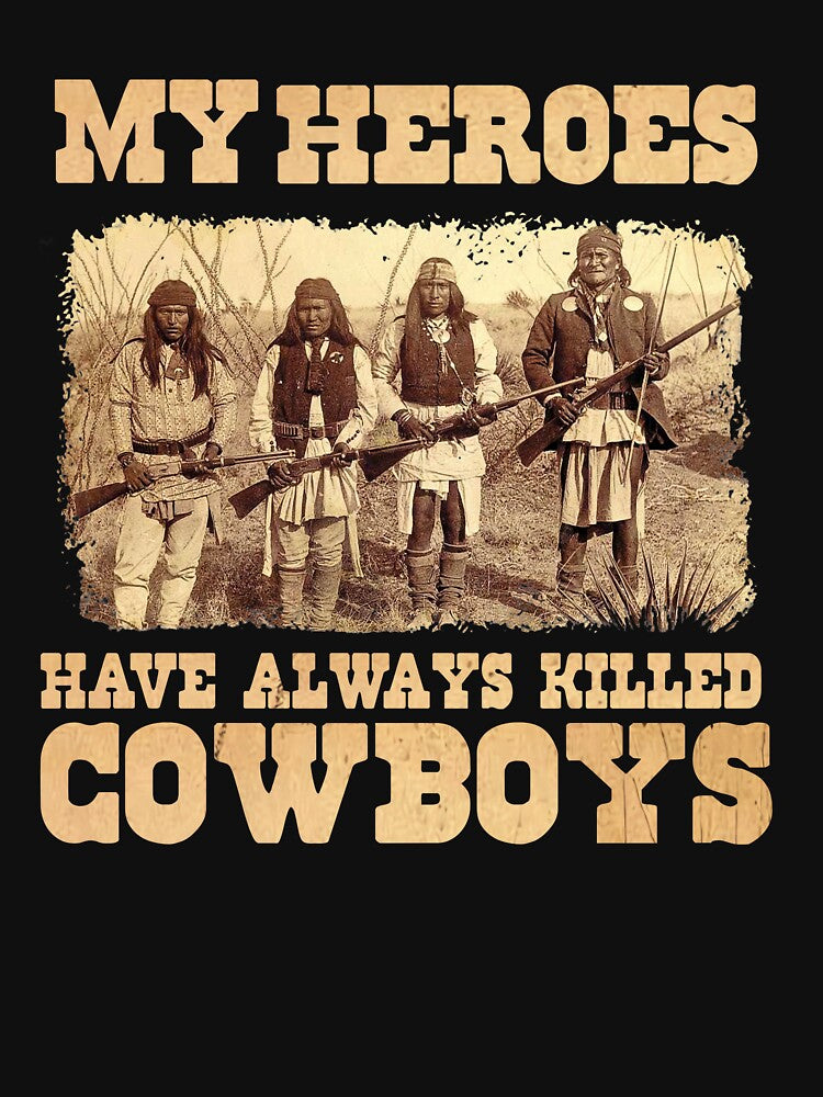 My Heroes Have Always Killed Cowboys Retro Style Graphic Novelty Simple Short Sleeve Gift for Men Women Top Men's Cotton Unisex by CharlesFurlow