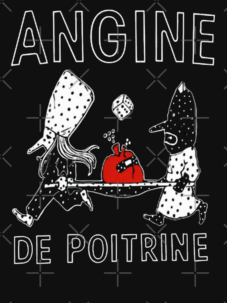 Angine De Poitrine Dark Humor Medical Illustration Design by GladnessPrints