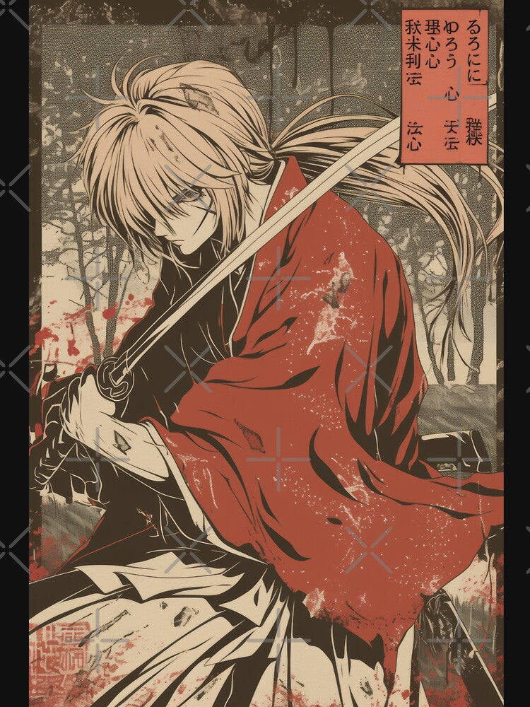 Kenshin Vintage Poster by AnimeArsenalPrints Unisex , , , Long Sleeve Tee