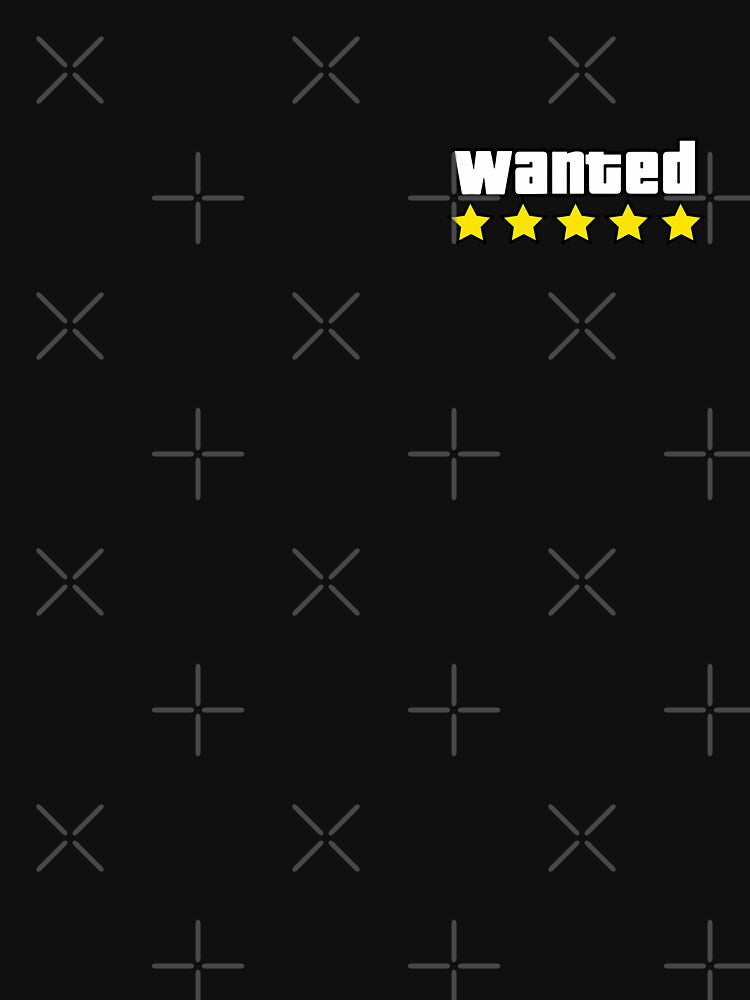 Wanted Level 5 Star - Video Game Aesthetic by LoFi-OG Unisex , , , Long Sleeve Tee