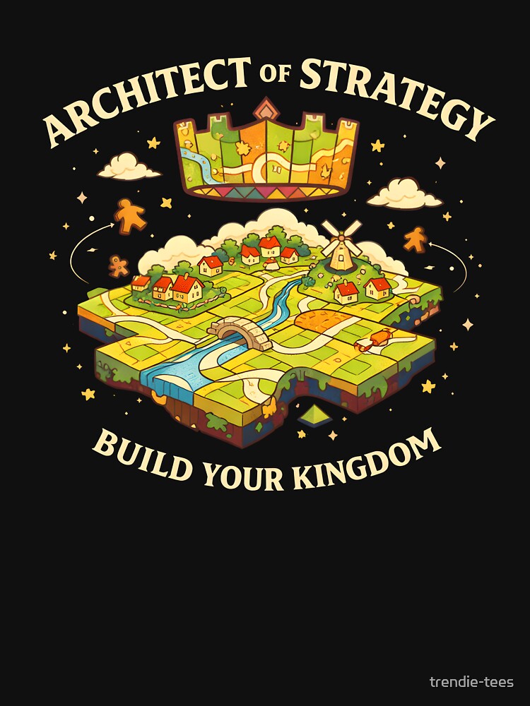 carcassonne tiles- Architect or strategy, build your kingdom by trendie-tees Unisex , , , Long Sleeve Tee