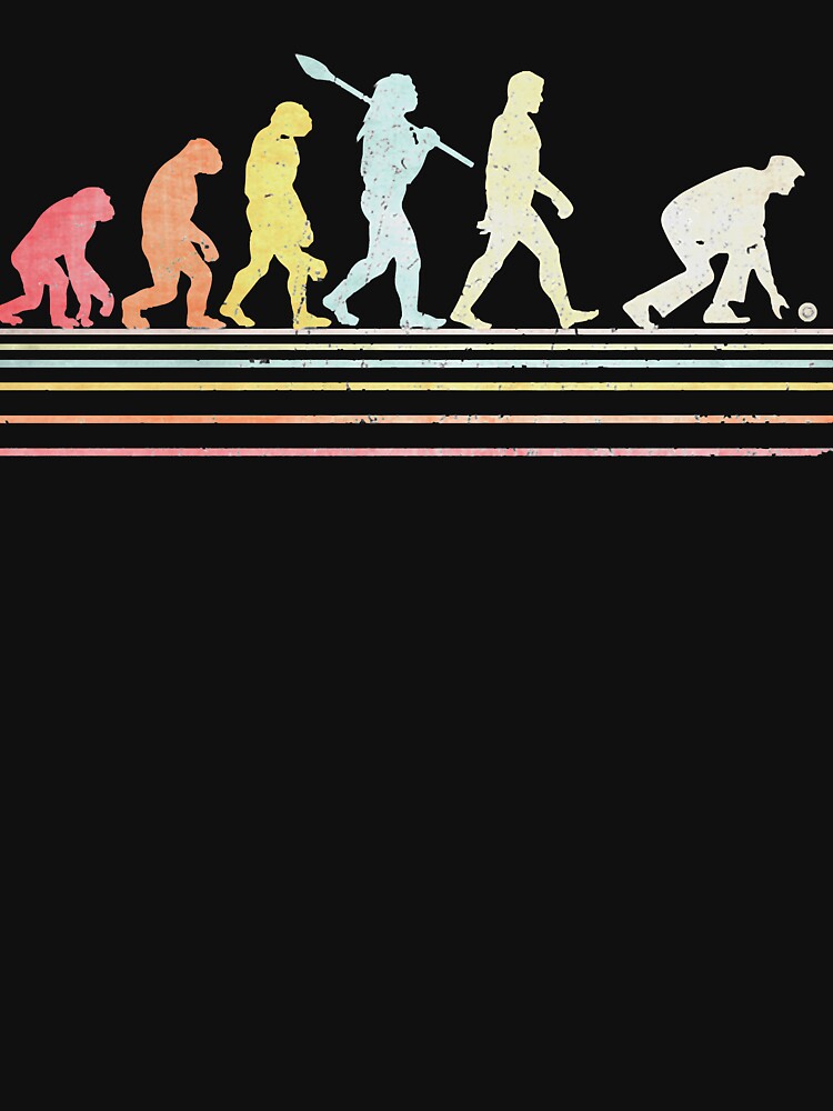 Vintage Funny Lawn Bowls Evolution Of Man Essential by CalebBerge02 Unisex , , , Long Sleeve Tee