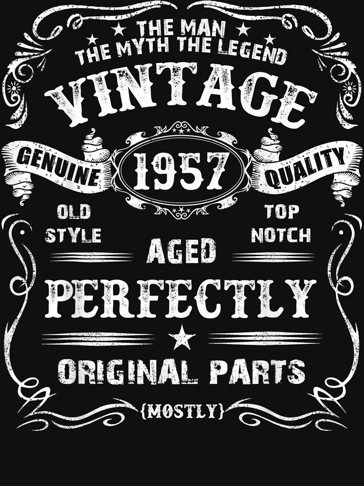 Mens 61Th Birthday Legend Vintage 1957 Original Parts Tee by ElieserGomez Unisex , , , Long Sleeve Tee