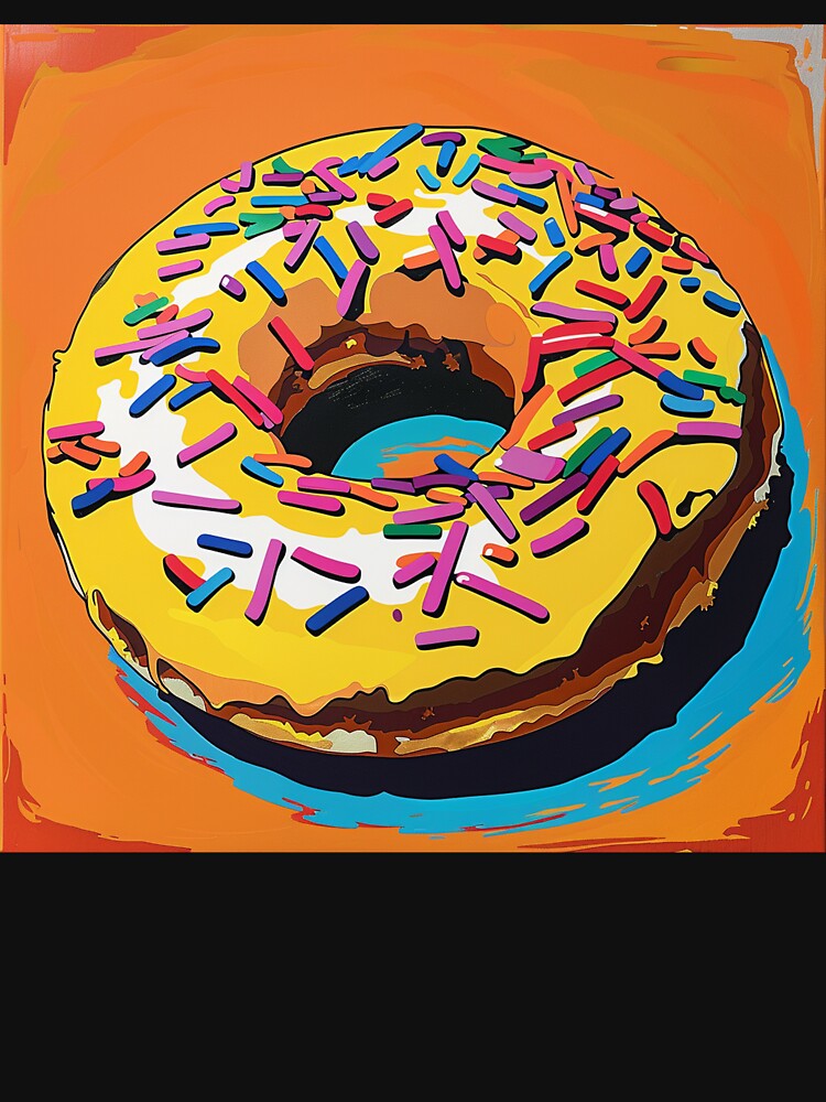 Iced Donut Pop Art 5 by AstroRisq Unisex , , , Long Sleeve Tee