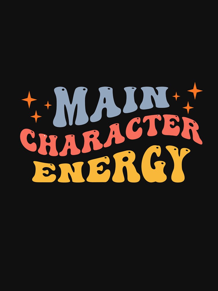 Main Character Energy Minimal Trendy by EcoArtTees Unisex , , , Long Sleeve Tee