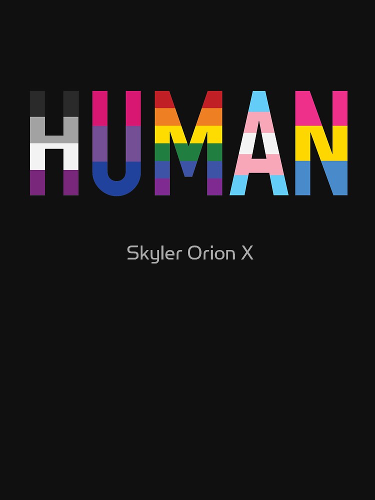Human, Various Queer Flags 1 by Skyler Orion X Unisex , , , Long Sleeve Tee