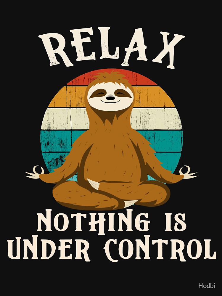 Sloth Yoga Funny Retro Vintage Gift by Hodbi
