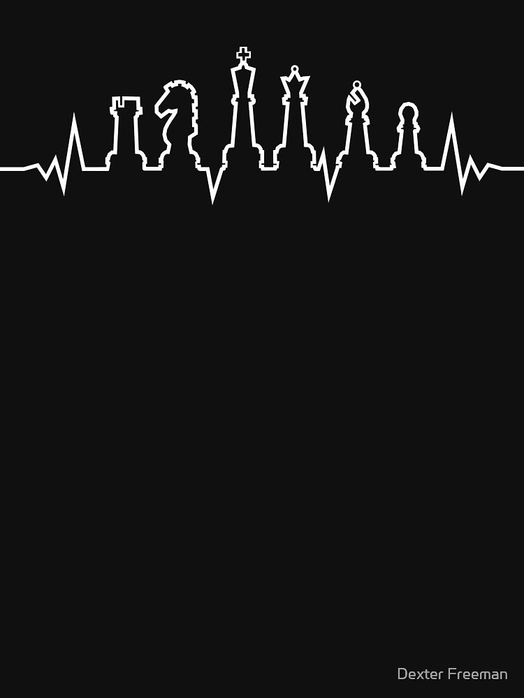 Chess Heartbeat Gift for Chess Lovers and Chess Club Fans by Dexter Freeman