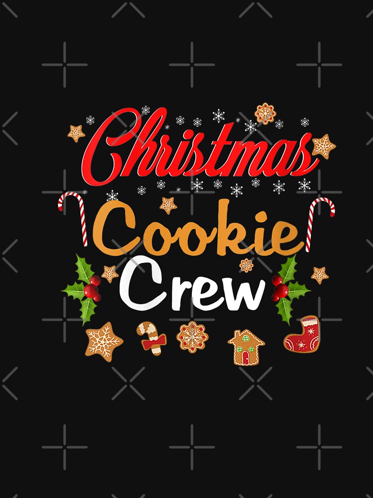 Womens Christmas Baking Team Cookie Crew Bakers Gift V-Neck by BehmeJenell Unisex , , , Long Sleeve Tee