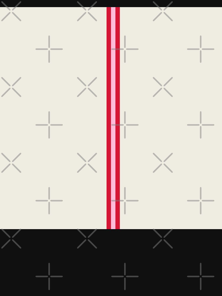 CREAM, COTTON CANDY PINK & RED Central Vertical 3 STRIPES by RachelMacht