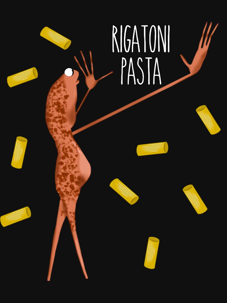 Rigatoni pasta - Marcus the worm, funny meme by Denisemichels Unisex , , , Long Sleeve Tee