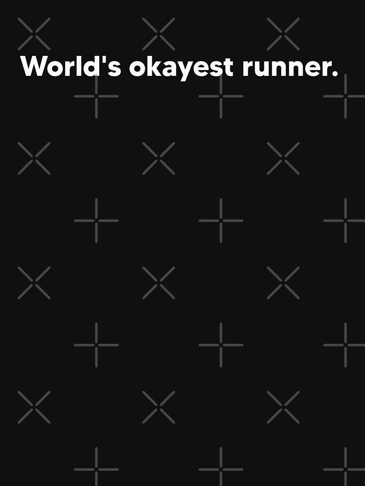 World's okayest runner - white by Lateef Prints Unisex , , , Long Sleeve Tee