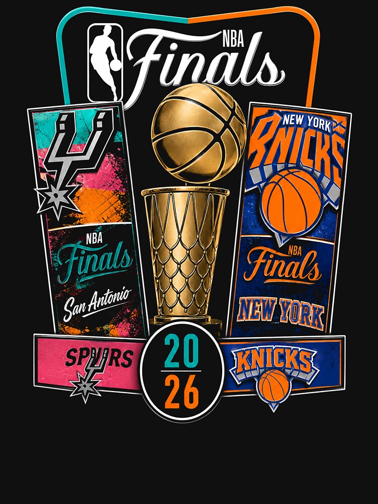 Stadium Essentials Knicks vs Spurs Finals 2026 Match Up by PinkiesArts Unisex , , , Long Sleeve Tee