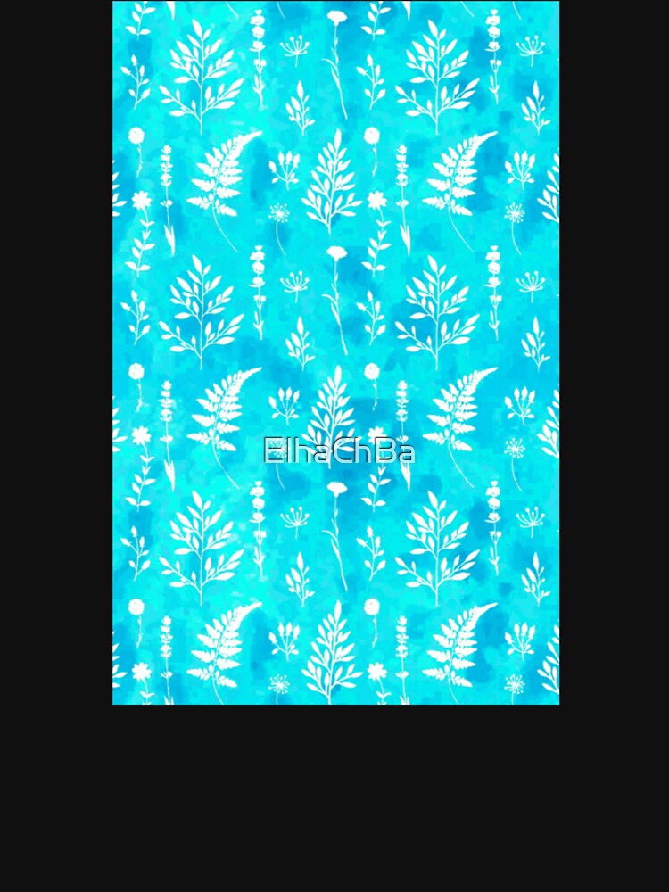 Floral blue by ElhaChBa Unisex , , , Long Sleeve Tee