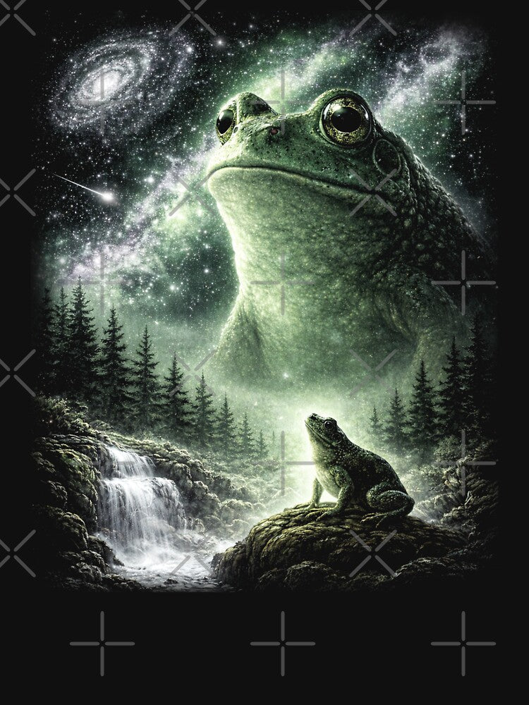 Frog Howling to The Moon Vintage 90s Retro Frog Graphic by will freed18 Unisex , , , Long Sleeve Tee