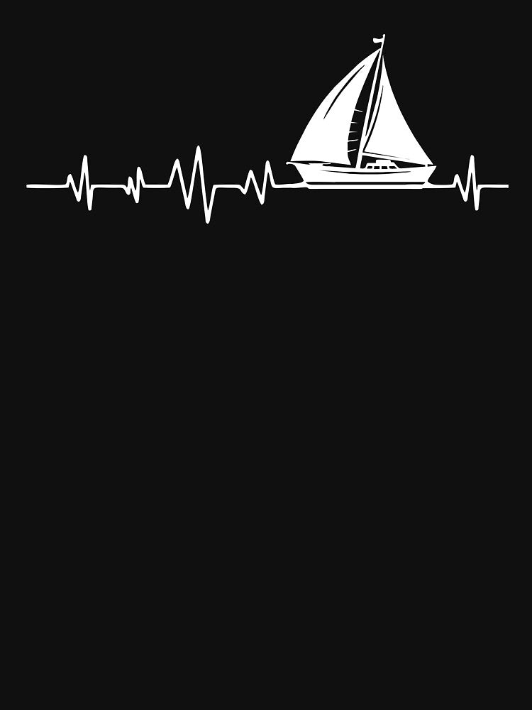 Boat Sailing Heartbeat - Sailors Funny Gift by anerahilsya Unisex , , , Long Sleeve Tee
