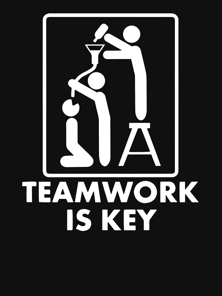 Beer Drinking - Teamwork Is Key by clickmostro Unisex , , , Long Sleeve Tee
