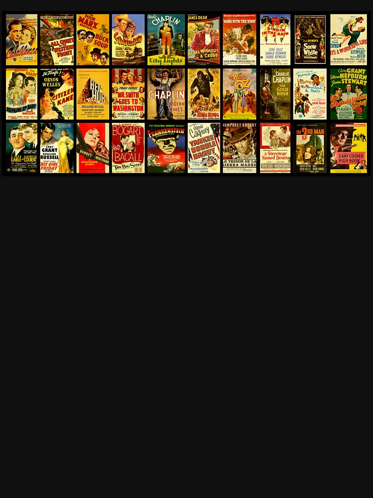 Vintage Hollywood Classic Movie Posters by goodbai Unisex , , , Long Sleeve Tee