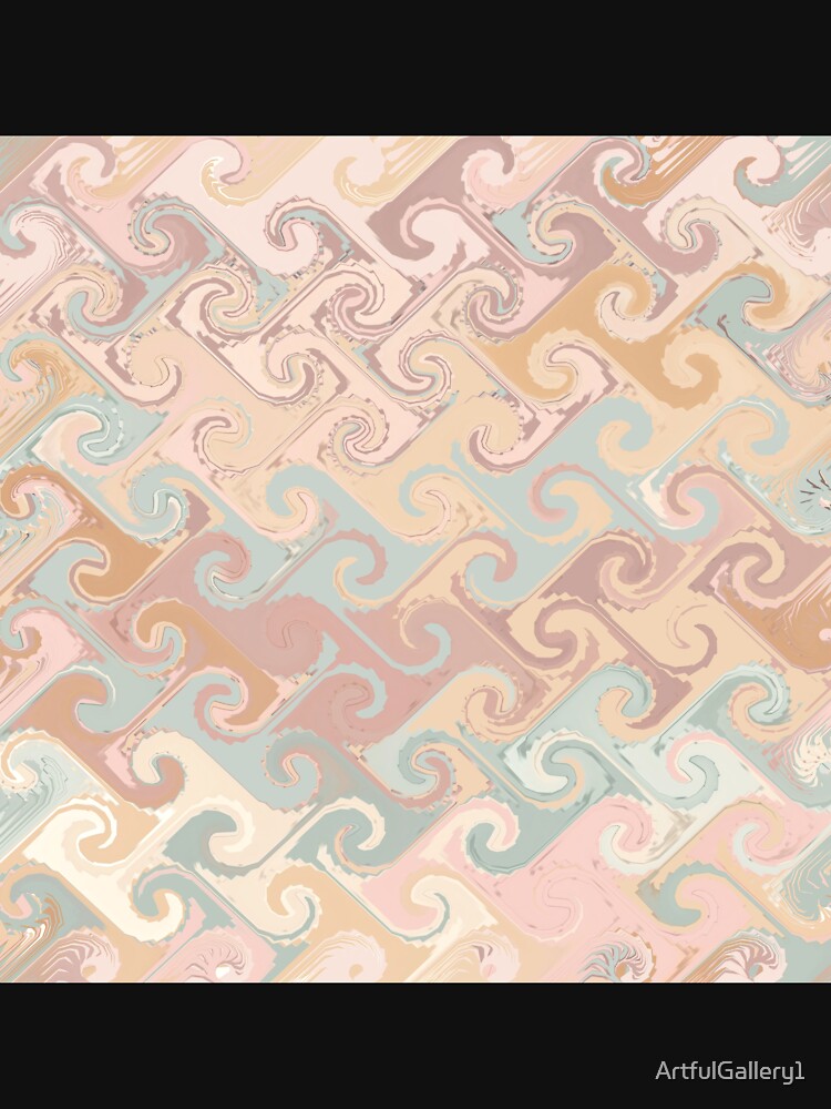S-shape earth-tones pattern design by ArtfulGallery1