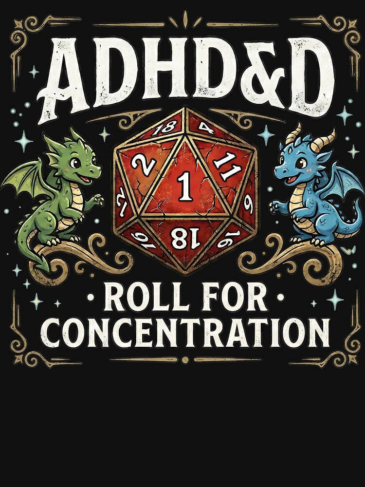 ADHD And D Roll For Concentration by JODYSMORGAN Unisex , , , Long Sleeve Tee