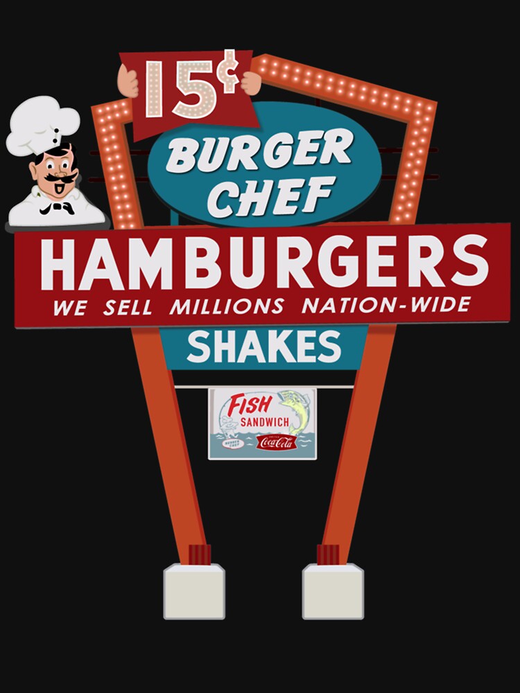 Burger Chef by DixieThebe Unisex , , , Long Sleeve Tee