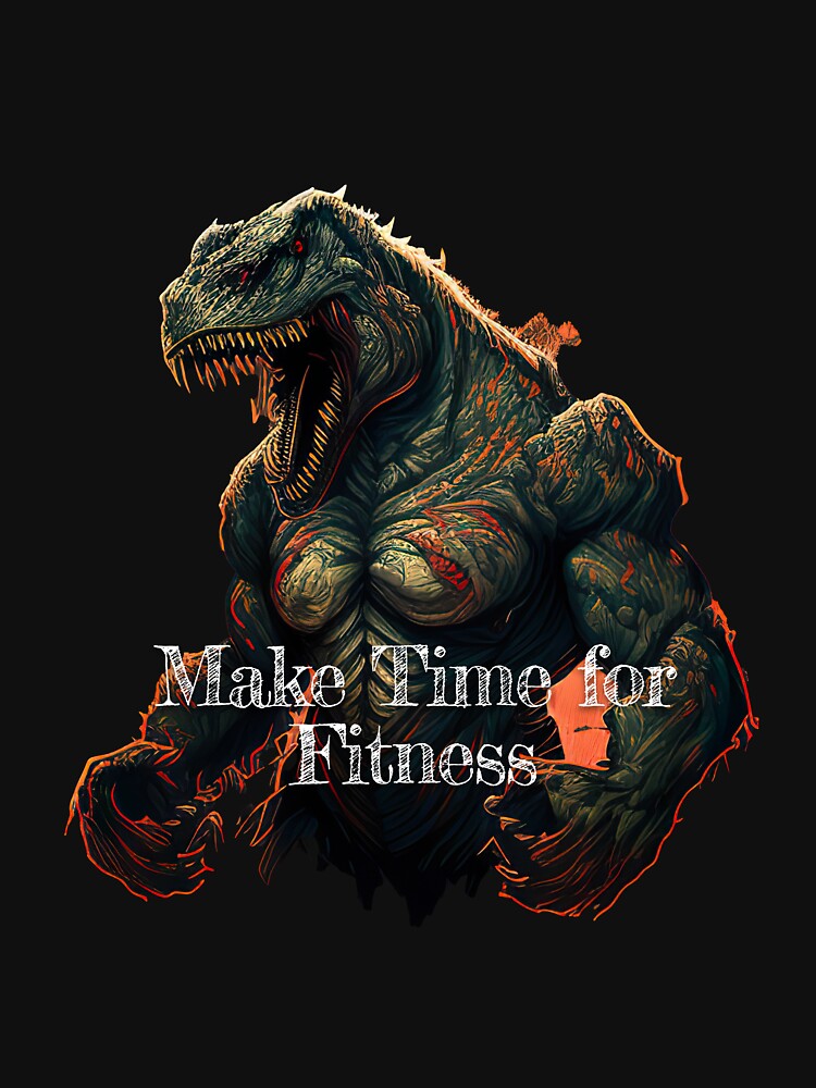 Make Time for Fitness Bodybuilding Fitness Gym Workout Exercise Merch Print Design by tengamerx