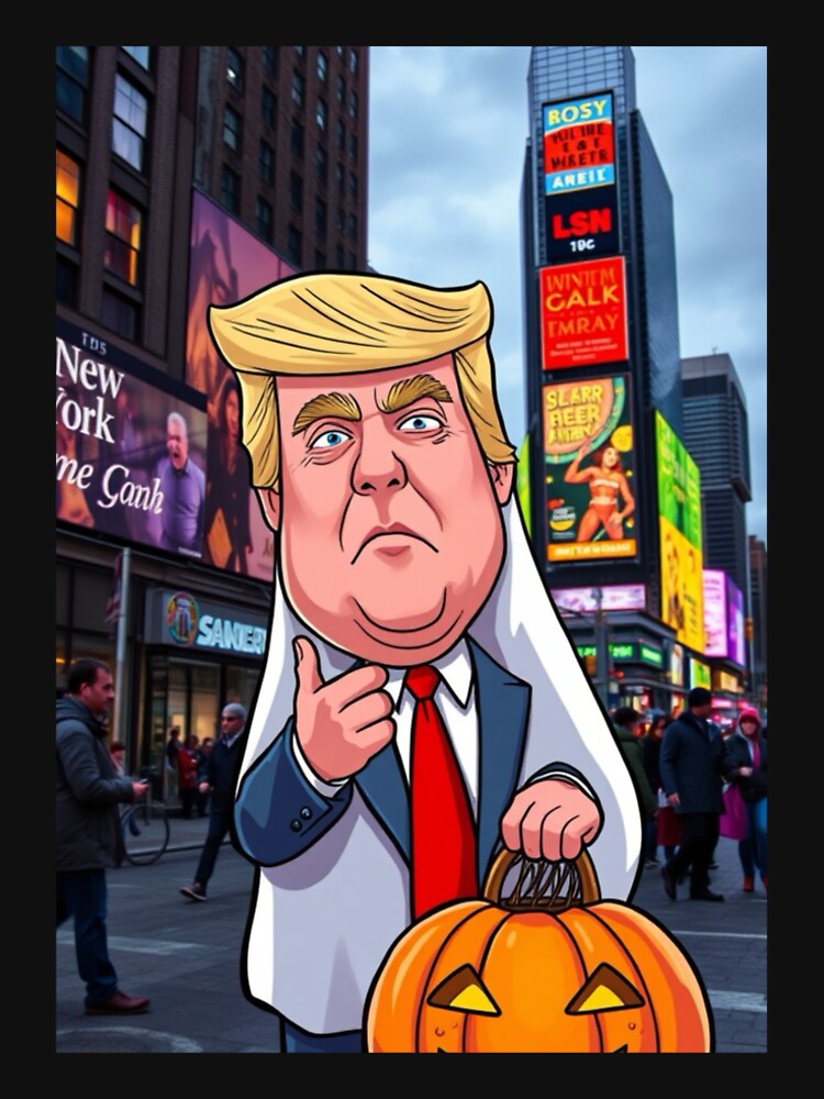Donald Trump in Halloween by ChaliChali Unisex , , , Long Sleeve Tee