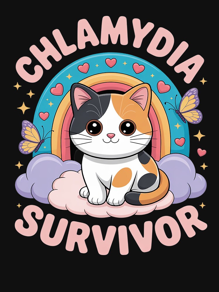 Chlamydia Survivor Cat Meme Embarrassing Adult Humor by sheenmi Unisex , , , Long Sleeve Tee