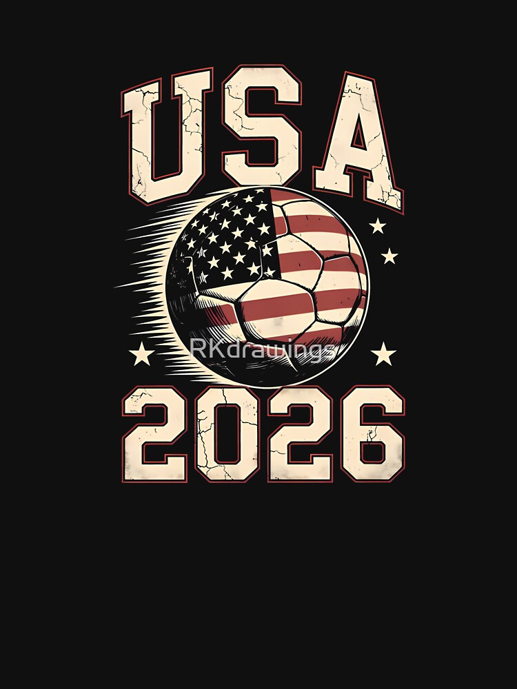 USA Soccer World Cup 2026 American Fan _88555733 by RKdrawings Unisex , , , Long Sleeve Tee