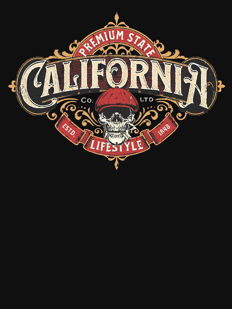California lifestyle premium state vintage label by maryettapate Unisex , , , Long Sleeve Tee