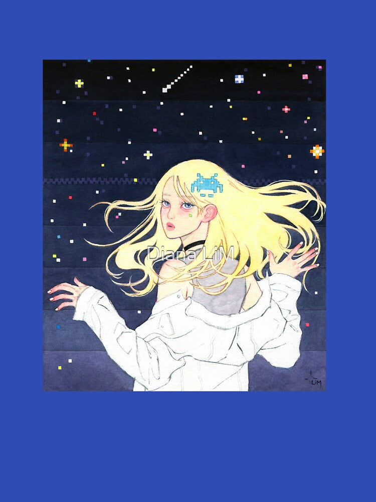 Pixel sky by Diana LiM Unisex , , , Long Sleeve Tee