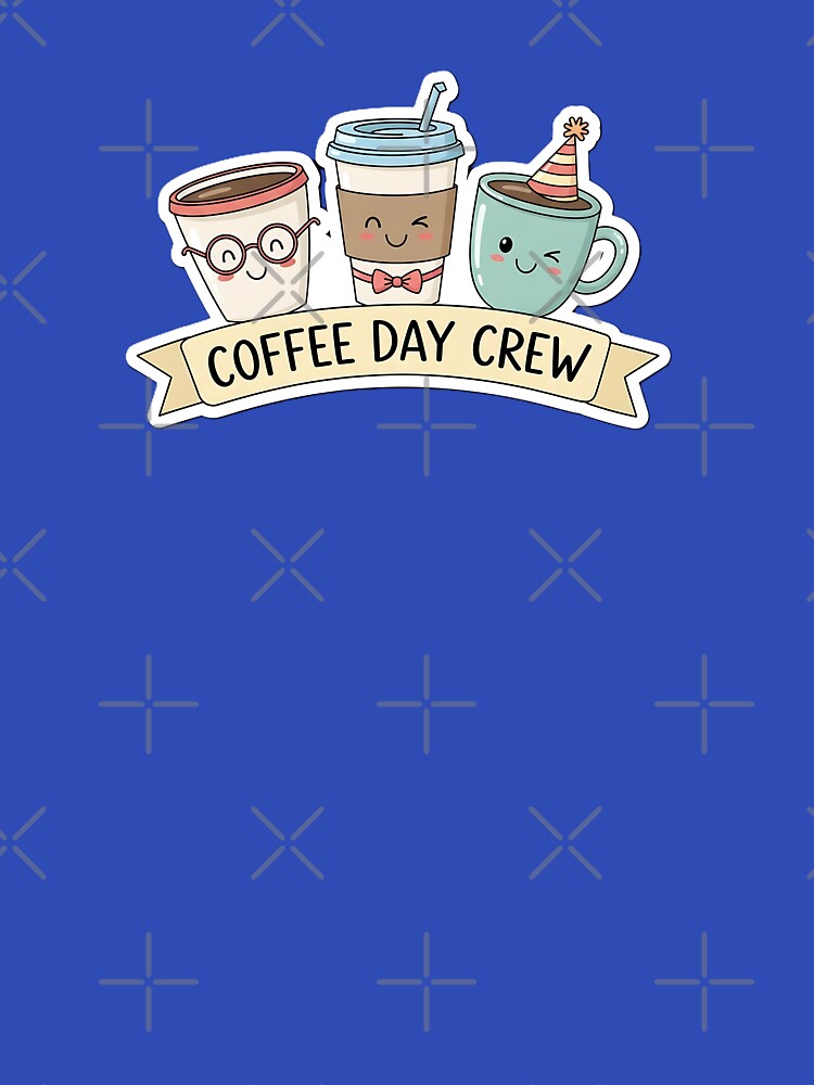 Playful Cartoon Illustration of Coffee Day Crew Kawaii by Zen Aura Studio
