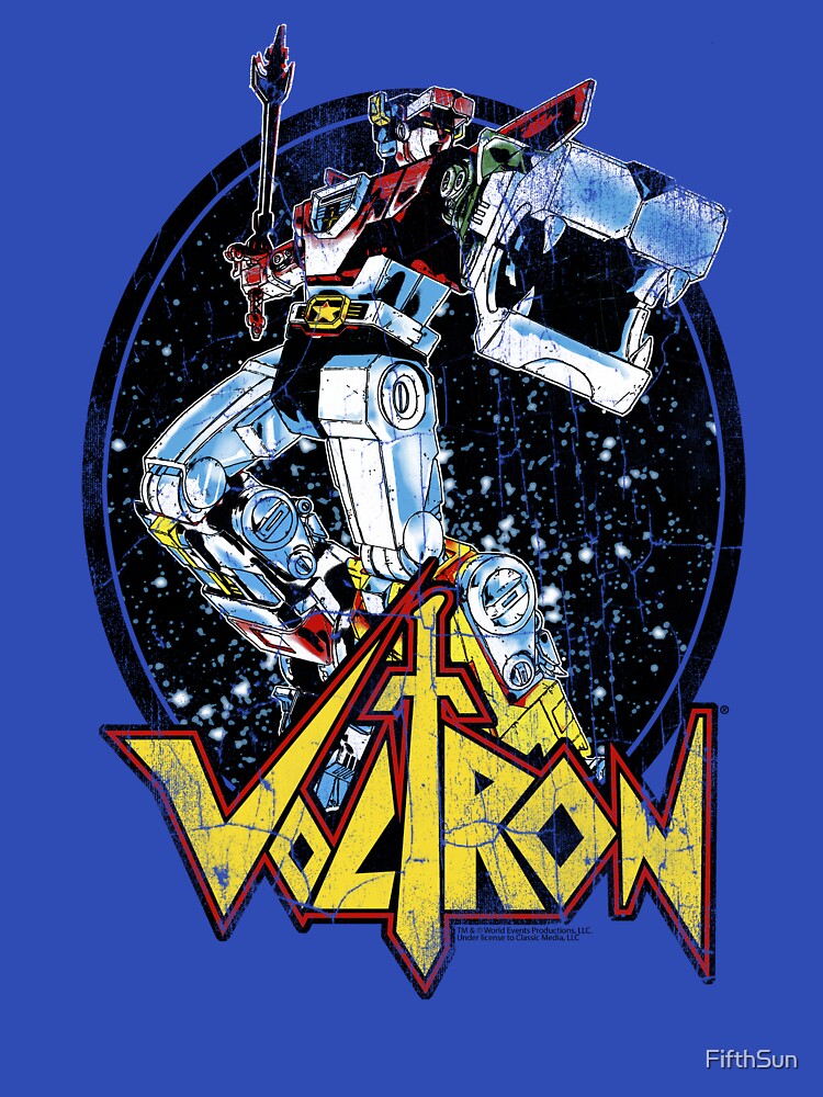Voltron: Legendary Defender Retro Biting Lion by FifthSun Unisex , , , Long Sleeve Tee