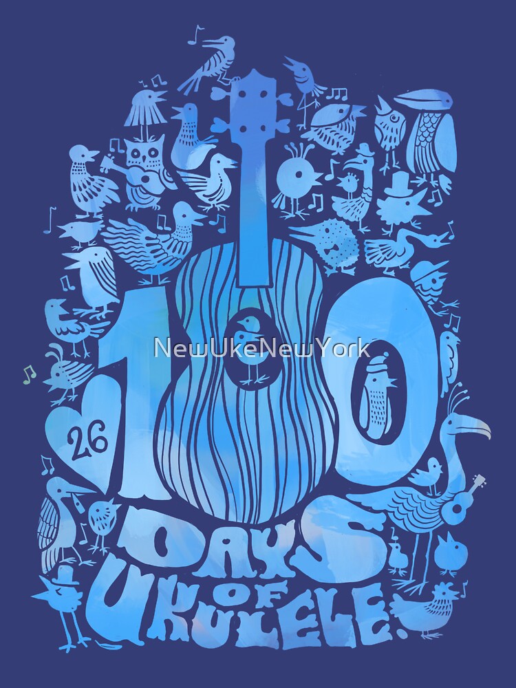 Songbirds 2: Blues - 100 Days of Ukulele 2026 by NewUkeNewYork Unisex , , , Long Sleeve Tee